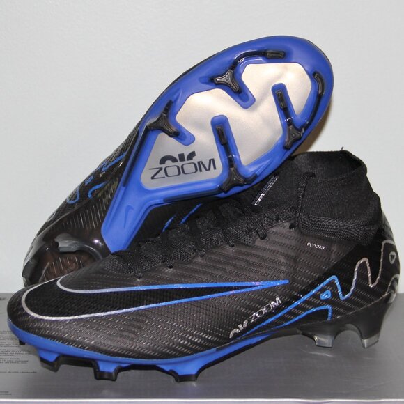 Nike Mercurial Superfly 9 Elite FG Soccer Shadow Pack Mens 6.5 8.5 Black Blue - Picture 1 of 9
